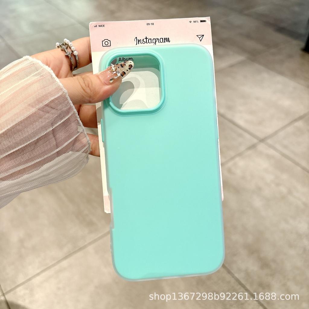 Candy Macaron Jelly Apple 17/16promax Mobile Phone Case iPhone15 Skin Sense 14 Frosted Air Case