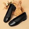 Work Shoes For Women Black Soft Sole Work Shoes Professional Work Leather Upper Interview Flight Attendant Shoes Comfortable