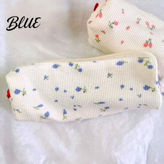 School Supplies Pouch Cute Floral Pencil Case Mini Cotton for Pens Pencils Erasers