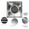 Durable Stainless Steel Dryer Vent Cover Waterproof Square Wall Exhaust Cover Round Duct Ventilation Cover Building Ventilation