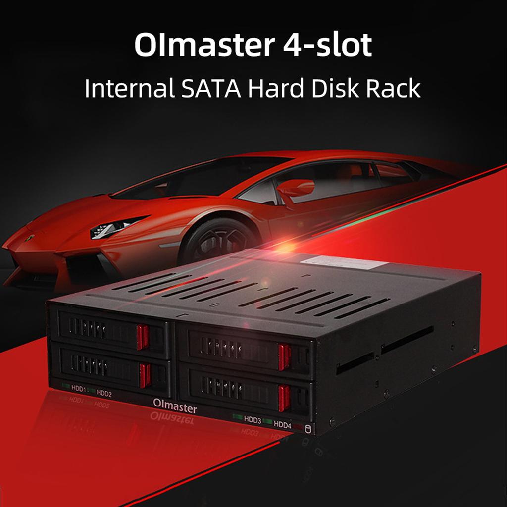 OImaster HE 2006 4 Slot Internal Hard Disk Rack Support Four 2.5 Inch SATA HDD SSD Easy Installation Plug and Play (Not