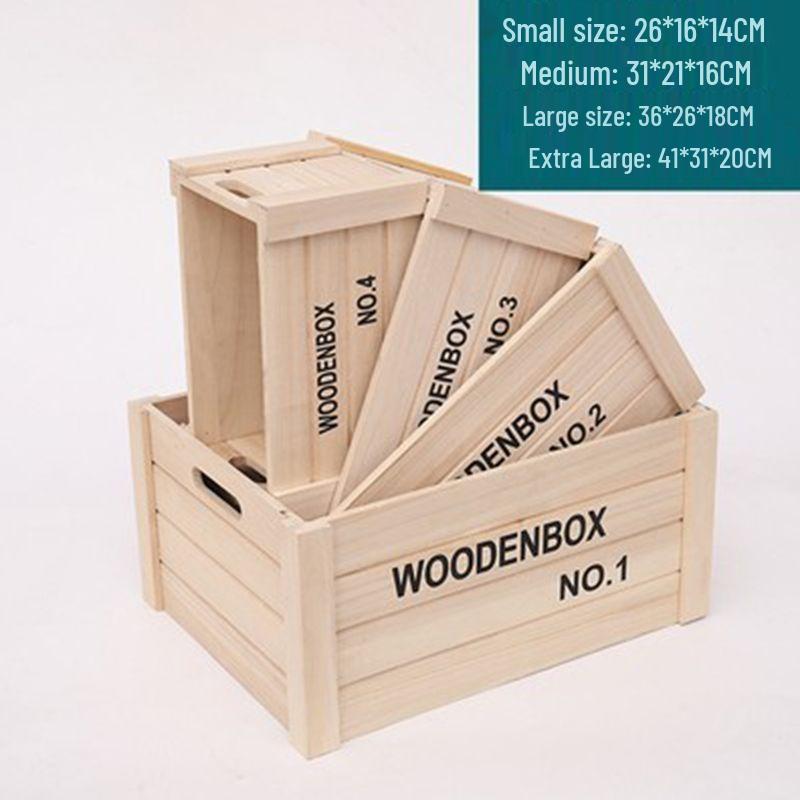 Rectangular Retro Wooden Fruit Storage Box
