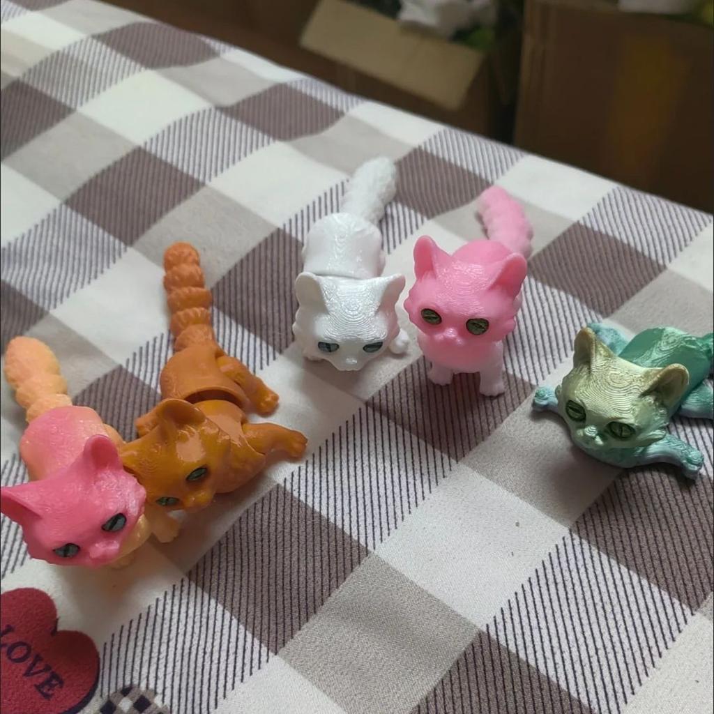NEW 3D Printed Cat with Multiple Movable Joints for Home Accessories Decor Desk Decoration Children's Gifts Figurine