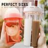 Creative Simple Double Drinking Cup Double Straw Couple Water Mug Dual Purpose Kettle Student Net Red Lovers Bottle Outdoor Cups