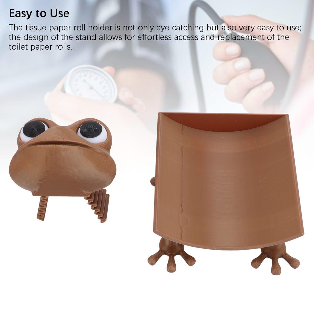 Frog Toilet Paper Holder Tissue Paper Roll Storage Stand for Bathroom Shelf Countertop Floor