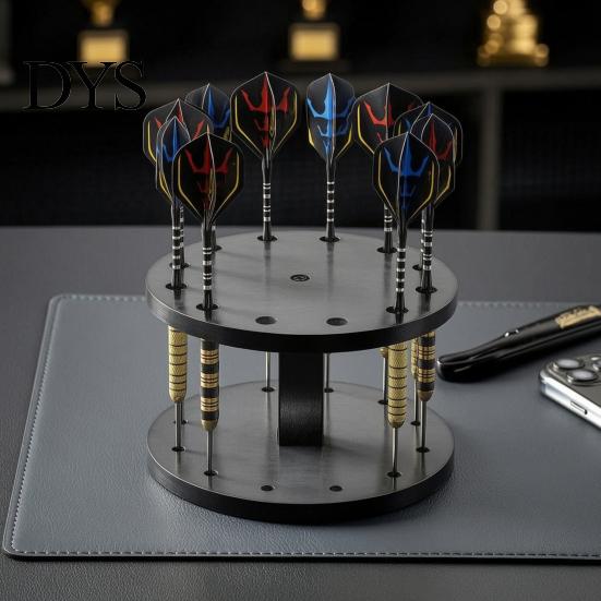 Game Room Accessories Acrylic Dart Holder Stand, 12 Slots Storage Holder, Round Compact Collection Display Tabletop Rack, Space Saving Rack for Stand