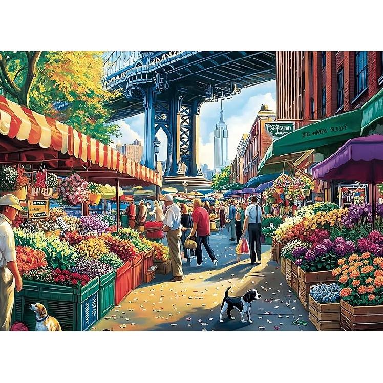 Пазл на 500 деталей для взрослых, Праздничный пазл, Пазлы «Приморский бар» 500 деталей Вечеринка по случаю дня рождения для семьи, детей и взрослых Забавный пазл, Веселый и Flower