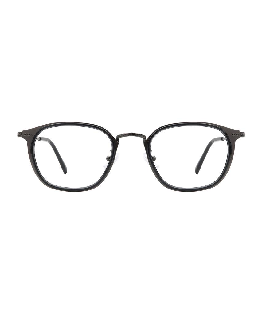 Oateu Weir Black Gray Square Combination Metal Glasses