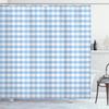Checkered Shower Curtain, Little Squares And Stripes Pastel Color Gingham Repeating Rows Vintage Tile, Cloth Fabric Ba
