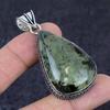Prehnite Gemstone Handmade 925 Sterling Silver Jewelry Pendant 2.25" e3I87