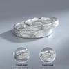 Bagues de Couple pour Anniversaire Argent Sterling S999 Unisexe Design Anneau Uni