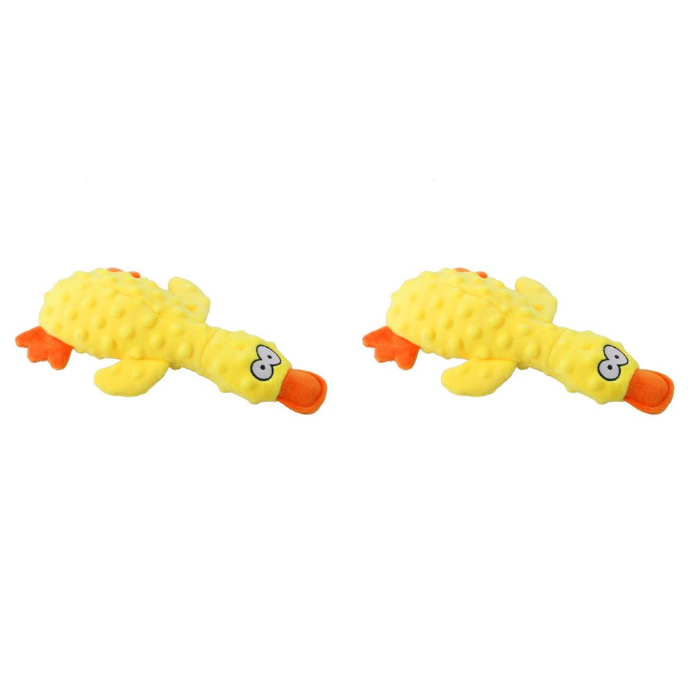 1/2Pcs Pet Plush Toy Dog Calming Duck Companion Sleeping Duck Toys Chew Toy Durable Squeaky for Puppy Pet Teeth Cleaning Chew