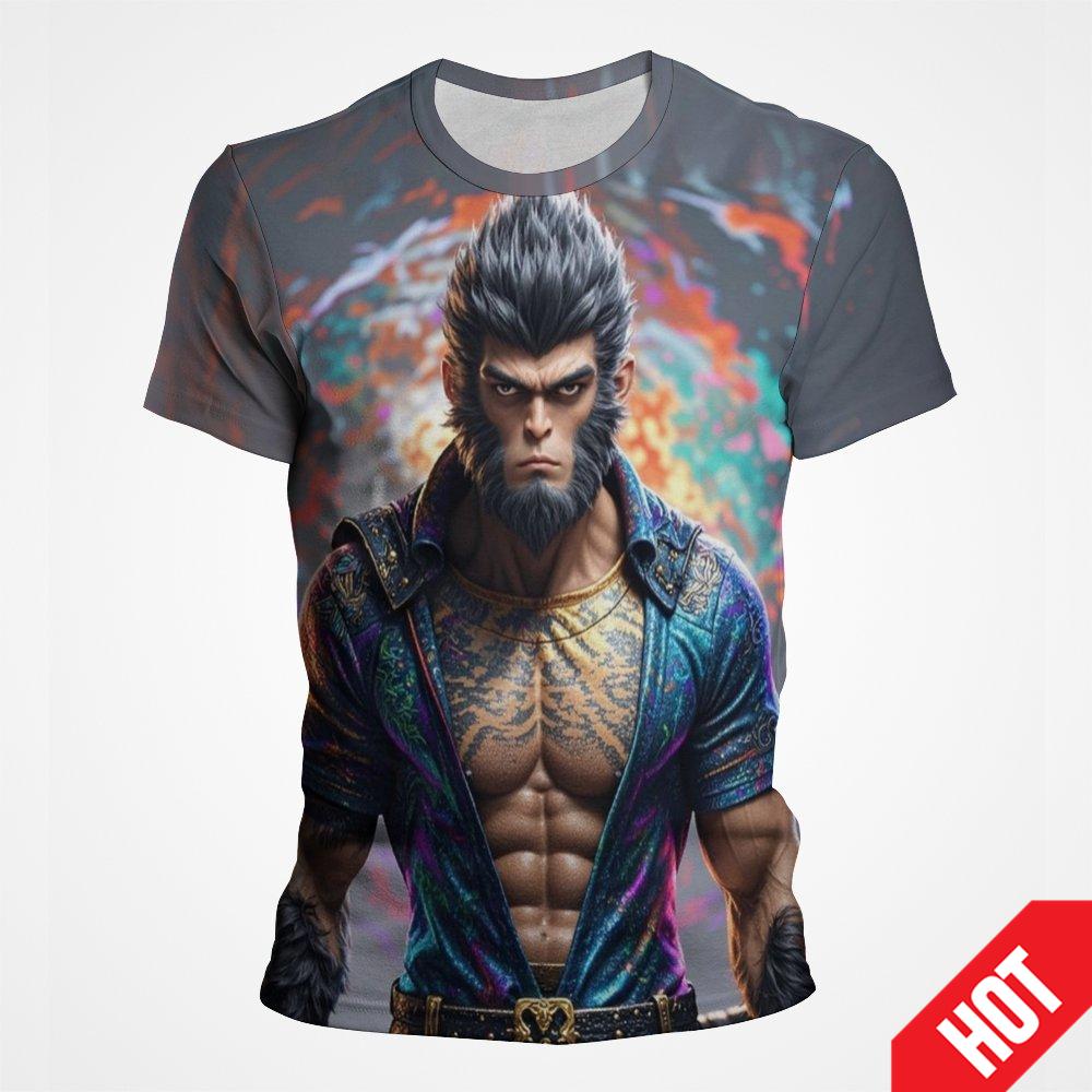 Novelty T Shirt For Men Shirt Black Myth Wukong Game 3d Printed T-shirt Clothing Designer Short Sleeve Tees Vintage T-shirt