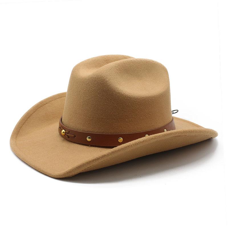 Felt Big Edge Top Hat Casual Classic Western Cowboy Hat Riding Hat Tibetan Hat Men'S And Women'S