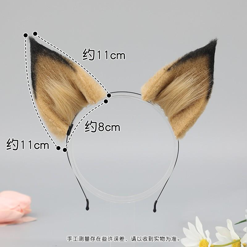 Fox Ear Headband Genshin Impact Klee Cosplay Costume Accessory Soft Plush Animal Ears Hairband Anime Convention