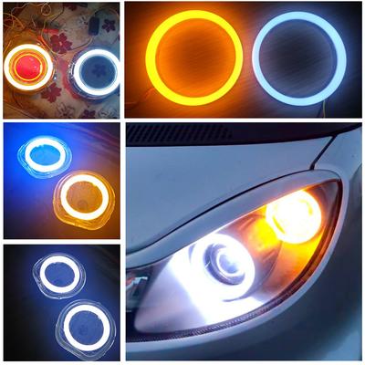 Auto Scheinwerfer DRL Tagfahrlicht Auto Halo Ring Angel Eyes 12V Taglicht Blinker Weiß Gelb
