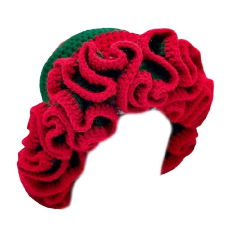 Handcrochet Bucket Hat for Women with Patchwork Ruffle Trim Elegant Fisherman Hat Photography Travel Floppy Bucket Hat