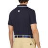 FootJoy Men's Chest Line Short Sleeve Polo Shirt, Dark Navy, Size L (FJ-S25-S02, 34653-L)