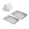 2Pcs Anti-spill Edge Food Serving Plate Thickened Organizer Tray Display Dish  Bathroom