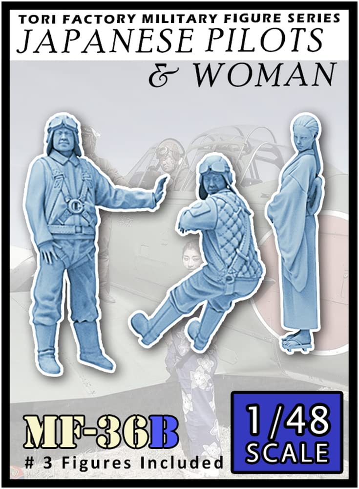 Tori Factory 1/48 Military Miniature Figure Series WWII Japanese Navy Pilot and Woman Seeing Off Resin Kit MF-36B