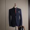 Premium British Two-Button Men's Three-Piece Suit: Solid Color, Western Style, Formal Business Wear