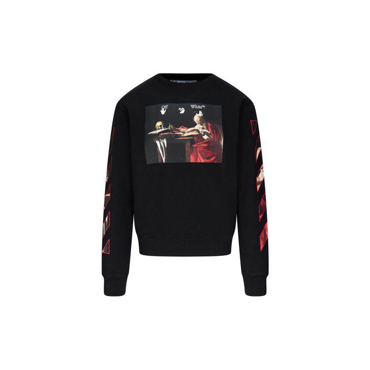 OFF WHITE SS21 Sweatshirts Unisex Black Crew Neck Moderate Regular OMBA025R21FLE0051025