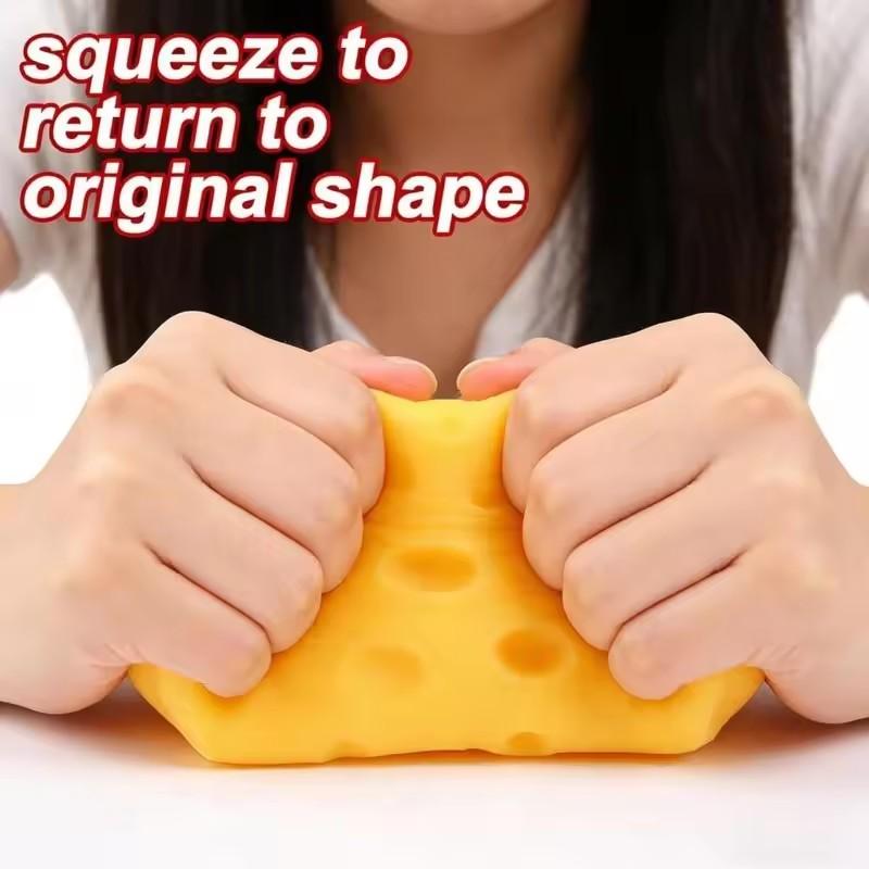 New Simulate Cheese Slow Rebound Toy Shapeable Decompression Slow Rebound Cheese Pinching Ornament Relax And Decompress Knead
