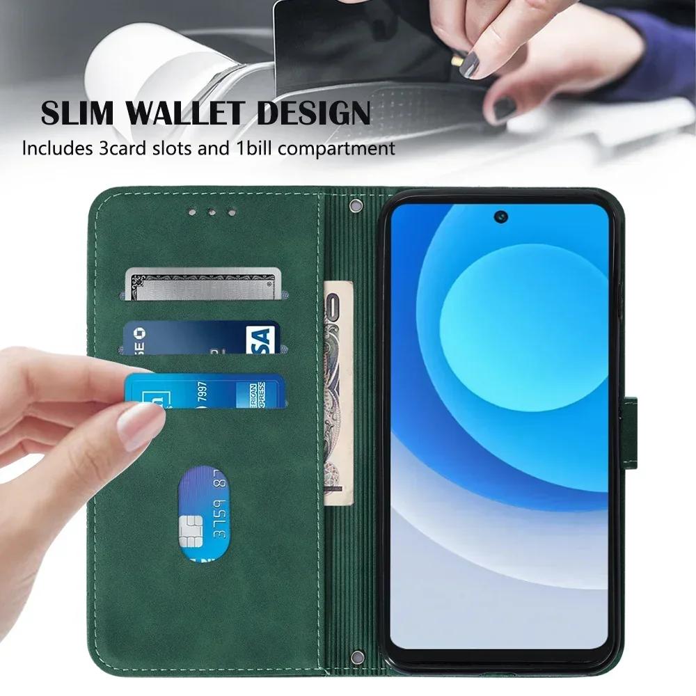 Geometric Leather Flip Wallet Case For Tecno Camon 30 Spark Go 1 30C 20C 20 Pro Pova 6 5 Neo 3 POP 9 Book Cover Card Holder