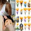 9pcs Temporary Tattoo Flower Tattoos Watercolor Yellow Floral Designs Temporary Tattoo Stickers For Ladies Arms Chest