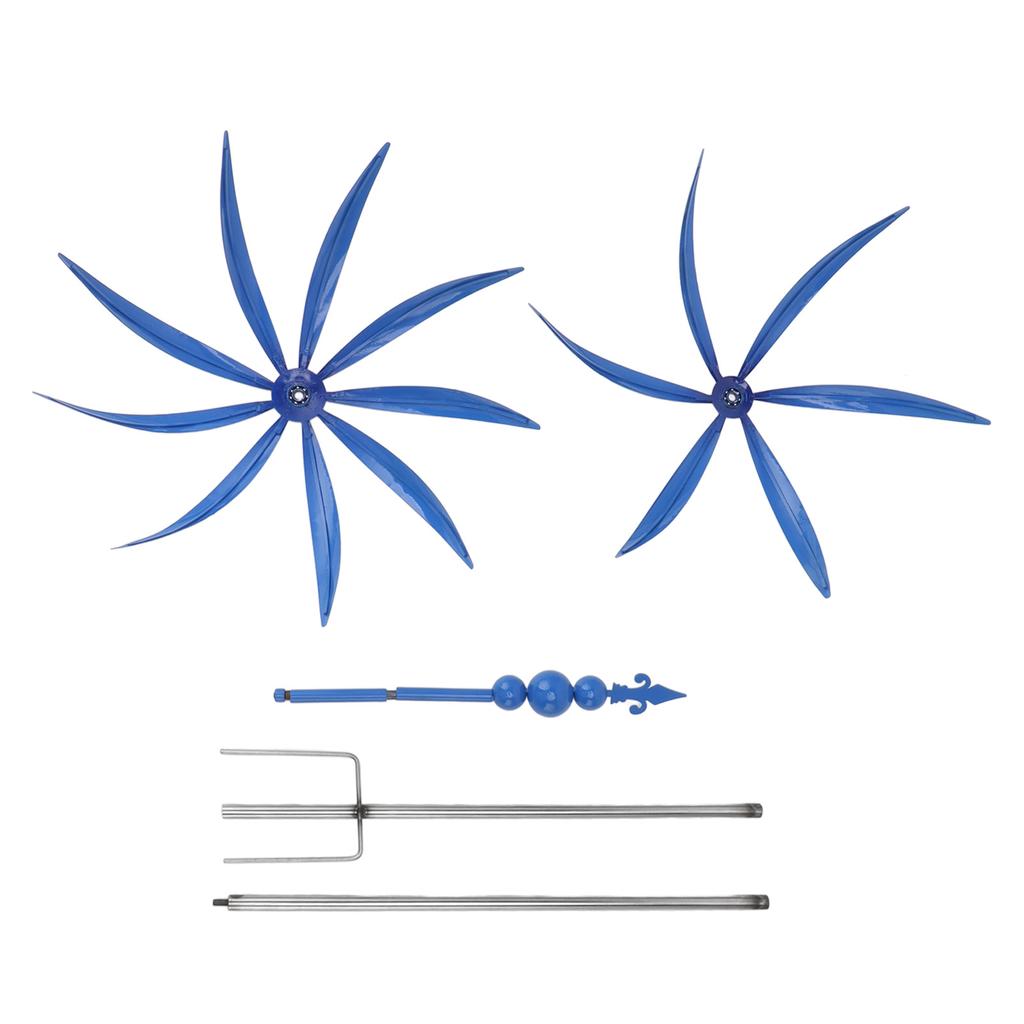 Wind Spinners for Garden Iron Windmill Sculptures 360 Degree Rotation for Outdoor Yard Lawn Garden Decor Blue