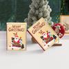 WTEMPO Caixas de Presente de Natal Mini Caixas de Embalagem de Presentes DIY Dobráveis Padrão Série Natal Caixas de Papel Estampadas Design em Forma de Livro Caixas Decorativas