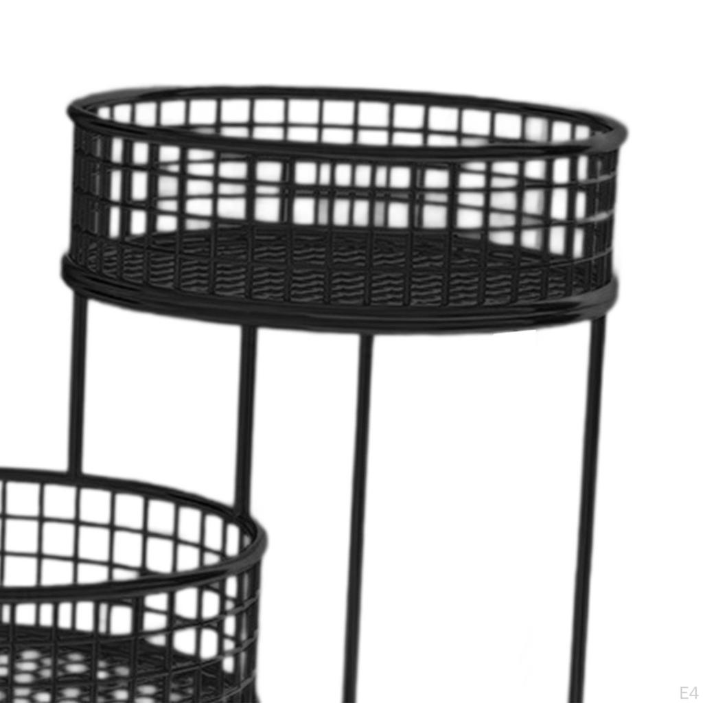 3 Layer Fruit Basket Metal Mesh Fruits Stand Multiuse Bowl Holder Countertop Vegetable