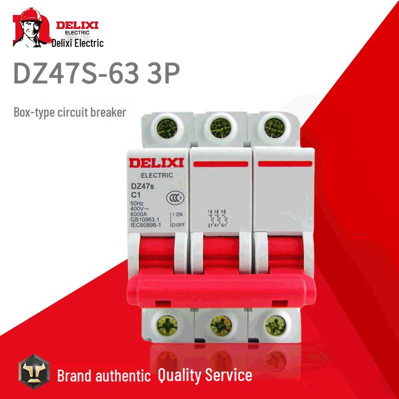 DELIXI DZ47S-63 3P Type C Mini Circuit Breaker Low Voltage Switch