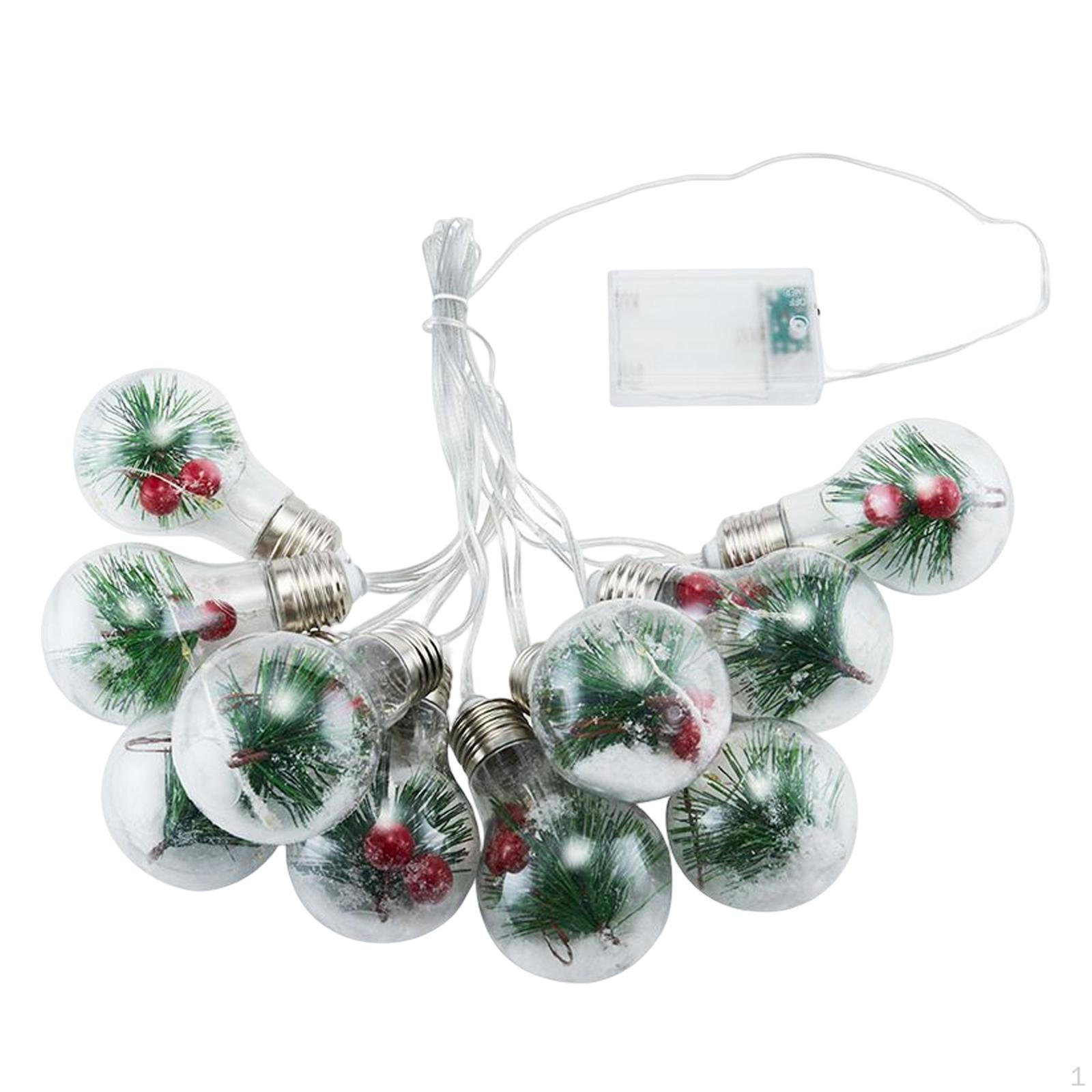 

Christmas Bulb String Light Lighting Fairy Lamp for Outdoor Backyard Garden 6cmx9cm