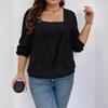 2025 Autumn and Winter, Europe, America,  TEMU Independent Station Cross-border New Solid-color Pit Strip V-neck Long-sleeved Fake Two-piece Set