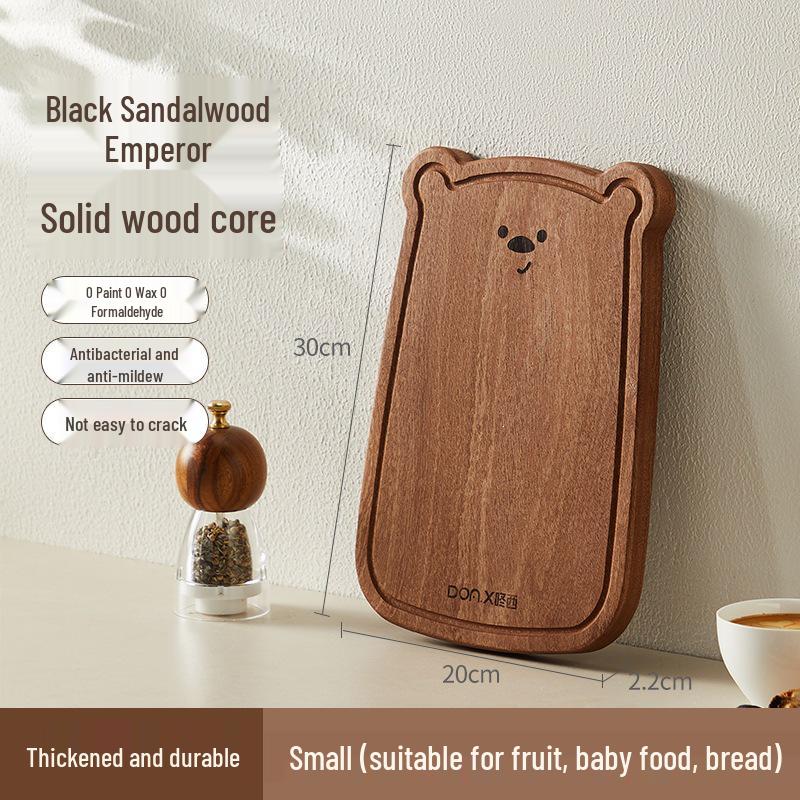 Massive rechteckige Schneidebrett aus Ebenholz: Perfekt für Teegeschirr, Tassen, Obst und die Zubereitung von Babynahrung Irregular Shape brown