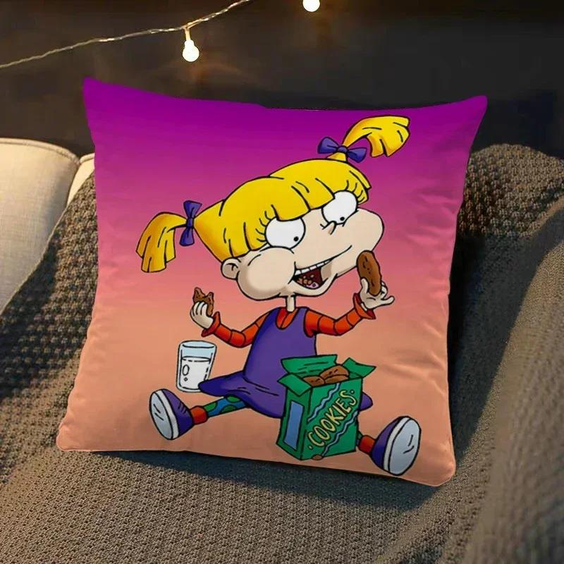 

мультяшные наволочки R-Rugrats квадратная наволочка для подушки роскошная наволочка наволочка диван кровать декор комнаты дакимакура свадебный подарок 12x12in 30x30cm