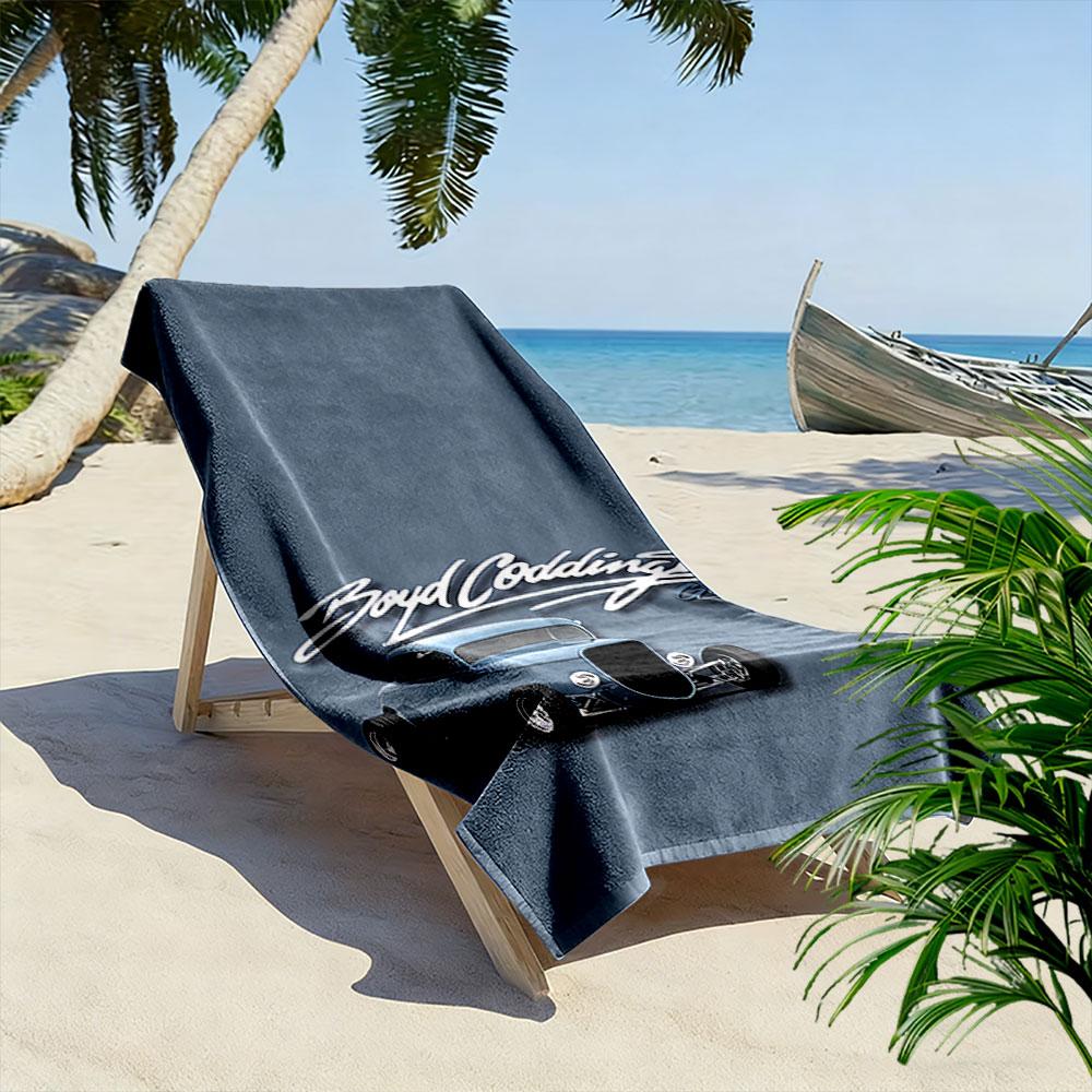 Classic Vintage Car Design A must-have beach towel for beach travel