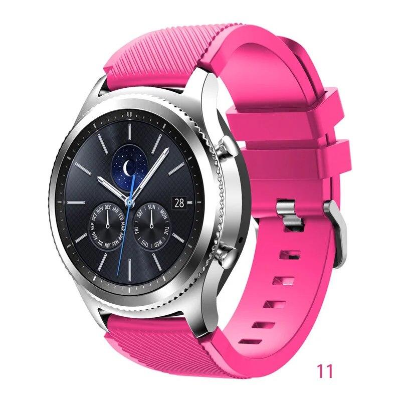 20mm 22mm Band for Samsung Galaxy Watch 4/Classic/46mm/42mm/active 2 Gear s3/S2 Silicone Bracelet Huawei GT/2/GT2/3 Pro Strap