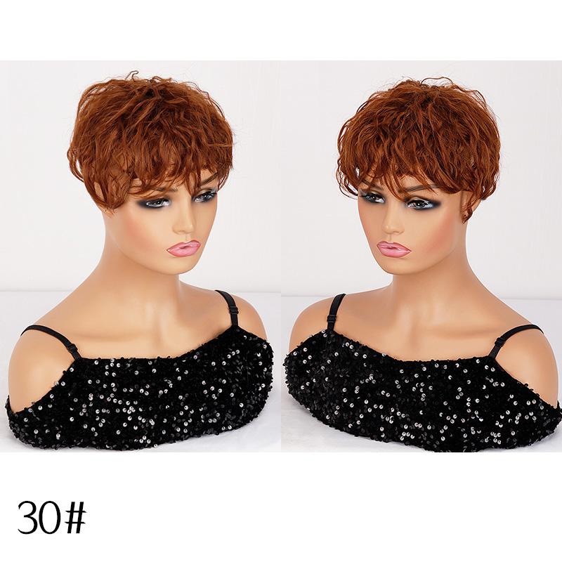 

XINRAN женская мода короткие вьющиеся серые наращивание волос из синтетического волокна 3D воздушная челка для женщин повседневная одежда