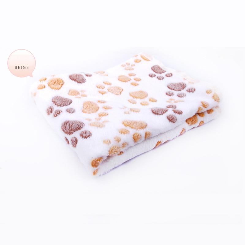 Dog Blankets Washable Soft Warm Cat Fleece Bed Paw Print Pet Lots Puppy