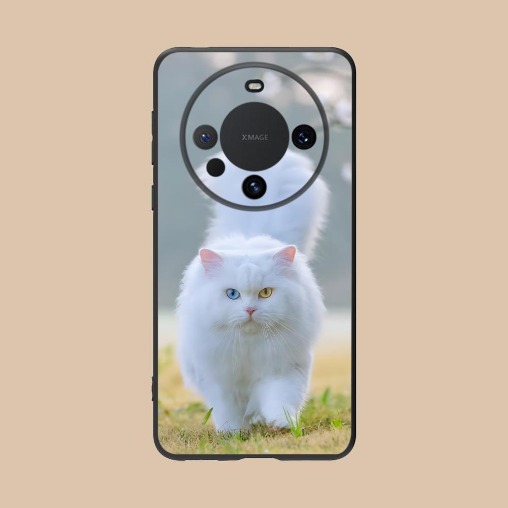 Kitten Cute Cat Kawaii Phone Case for Huawei Mate 60 50 40 30 20 10 Pro Plus Lite E 5G Black Luxury Cellphones Pretty