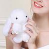 Plush Bunny Keychain Women Fur Angel Rabbit Key Ring Hare Plush Dolls Toy Girls Bag Car Key Pendant
