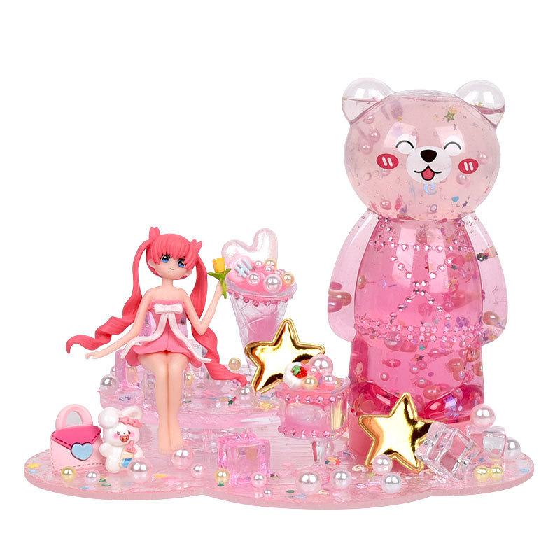 Children'S Handmade Simulation Cream Glue Diy Material Pack Dessert Milk Tea Cup Ice Cream Set Food Play Educational Toys