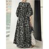 New Leopard Print Print Casual Bubble Long Sleeve Dress