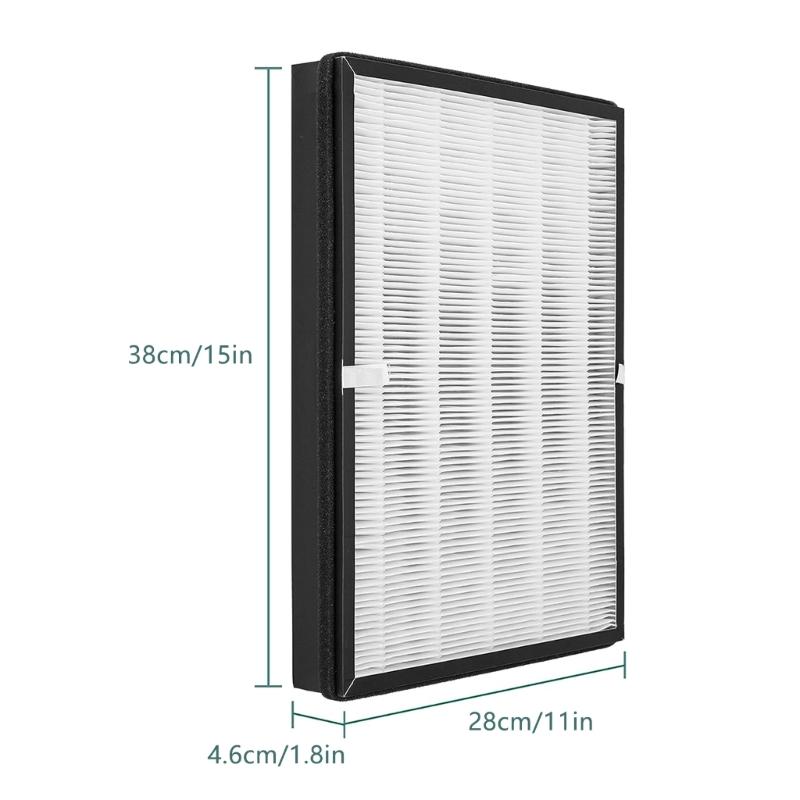 Wkład filtrujący do oczyszczacza powietrza Filtr zamienny Kompatybilny z TaoTronics TT-AP003 Filtracja z węglem aktywnym Trwały 2x