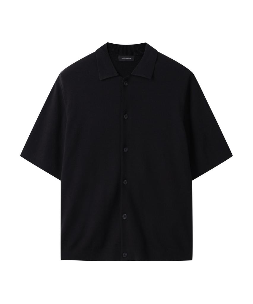 Customellow Black Soft Half Sleeve Cardigan Cwwam25311Bkx