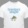 Personalized Grandpas Keepers Tee Fathers Day Gifts Printed Tshirt for Dad Grandpa Shirt Custom Gift for Dad Fishing for Him