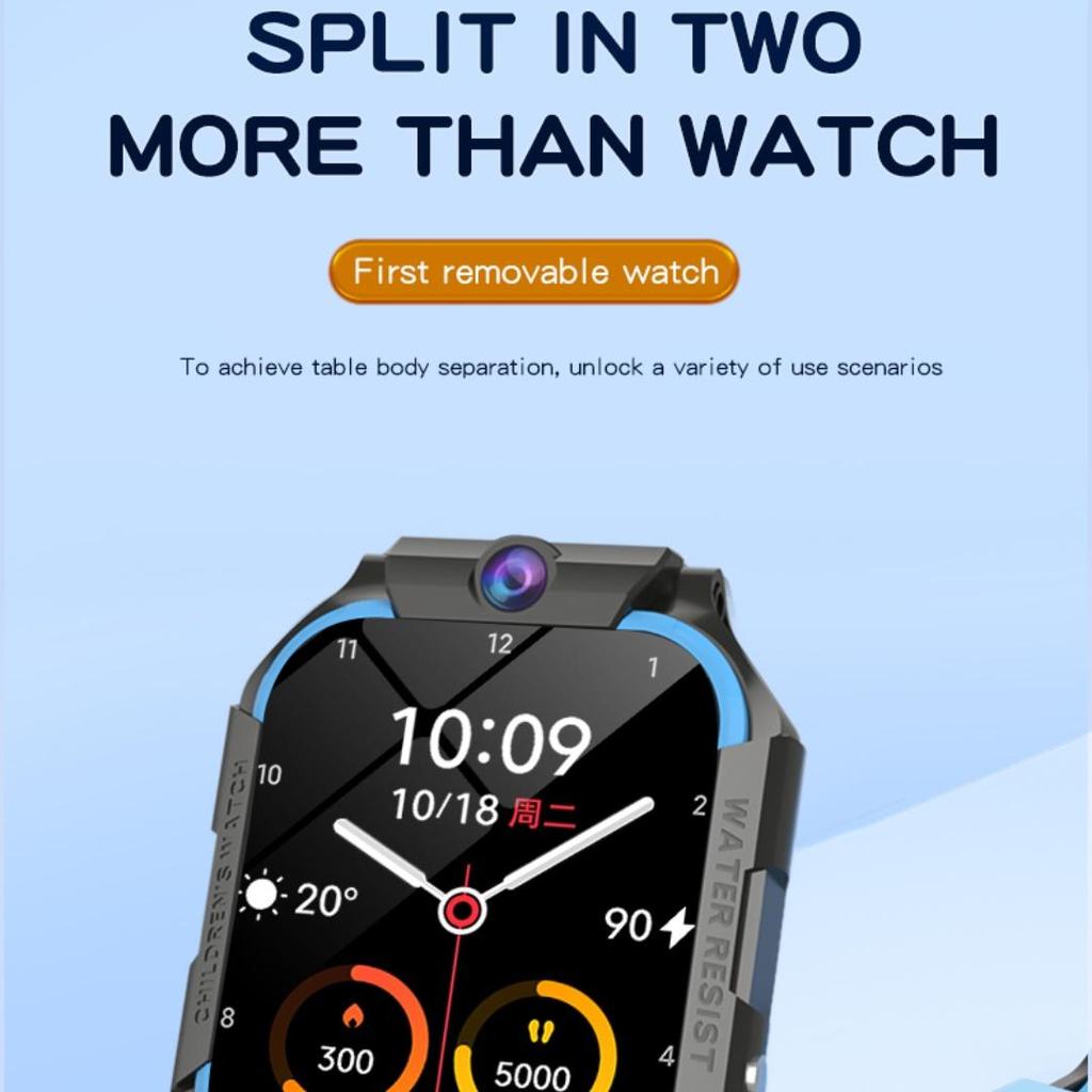 Rainbuvvy GS35 Quad Core 1.83inches Screen 1GB+8GB LTE 4G 2MP Dual Rear Camera Android OS Smart Watch Antenna Touch Panel WIFI Smart Watch