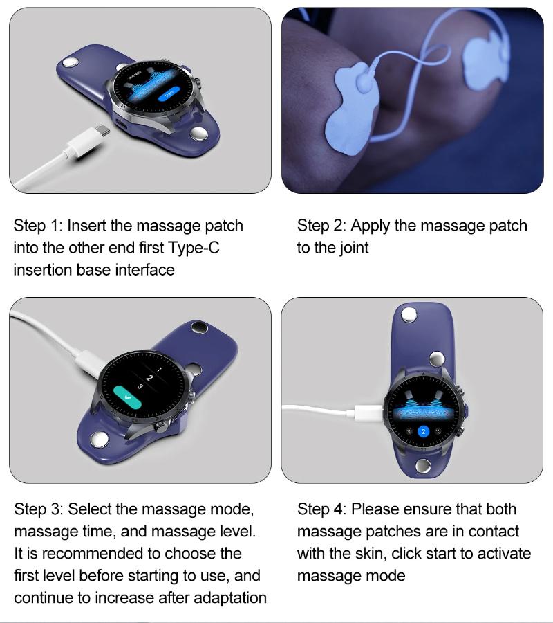 2025 New CES Science Sleep Aid Smart Watch Men Laser Treatment Three High ECG+PPG Body Temperature BT Call Health Smartwatches